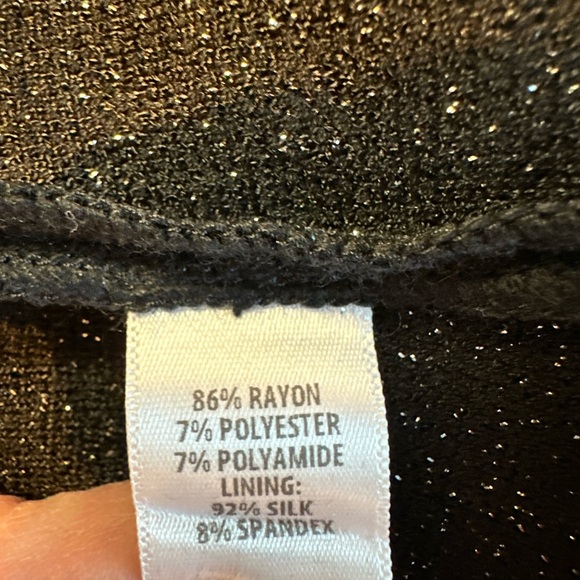 St.  John Couture Short Sleeve Black Top w/Tags - Picture 5 of 5